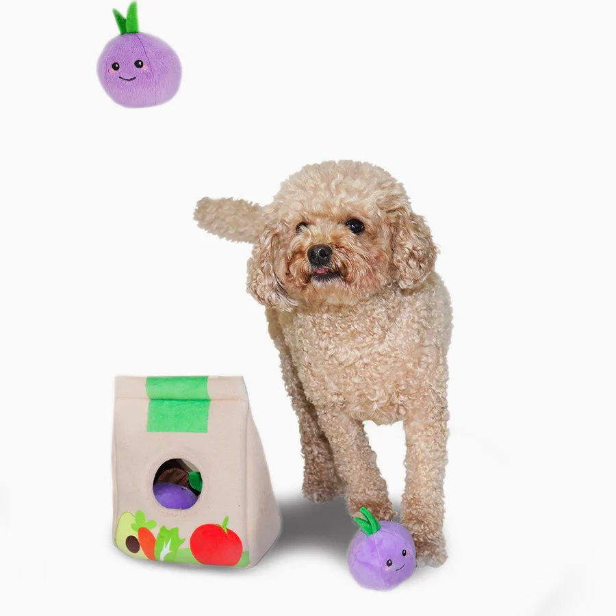 Going to Market Grocery Bag Interactive Dog Toy - Image 4
