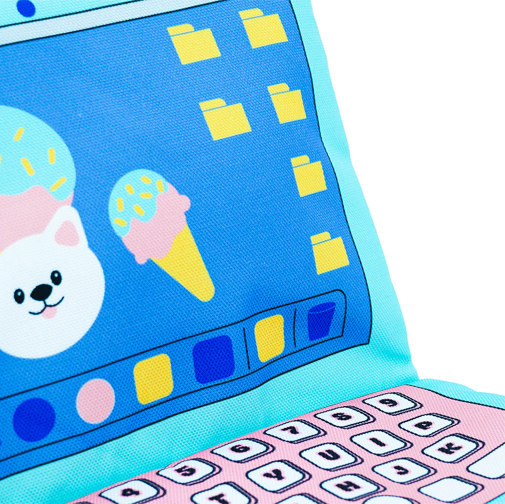 Laptop Crinkle & Squeak Dog Toy - Image 3
