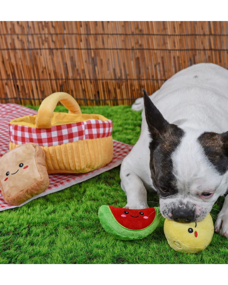 Picnic Basket Interactive Plush Dog Toy Set - Image 6