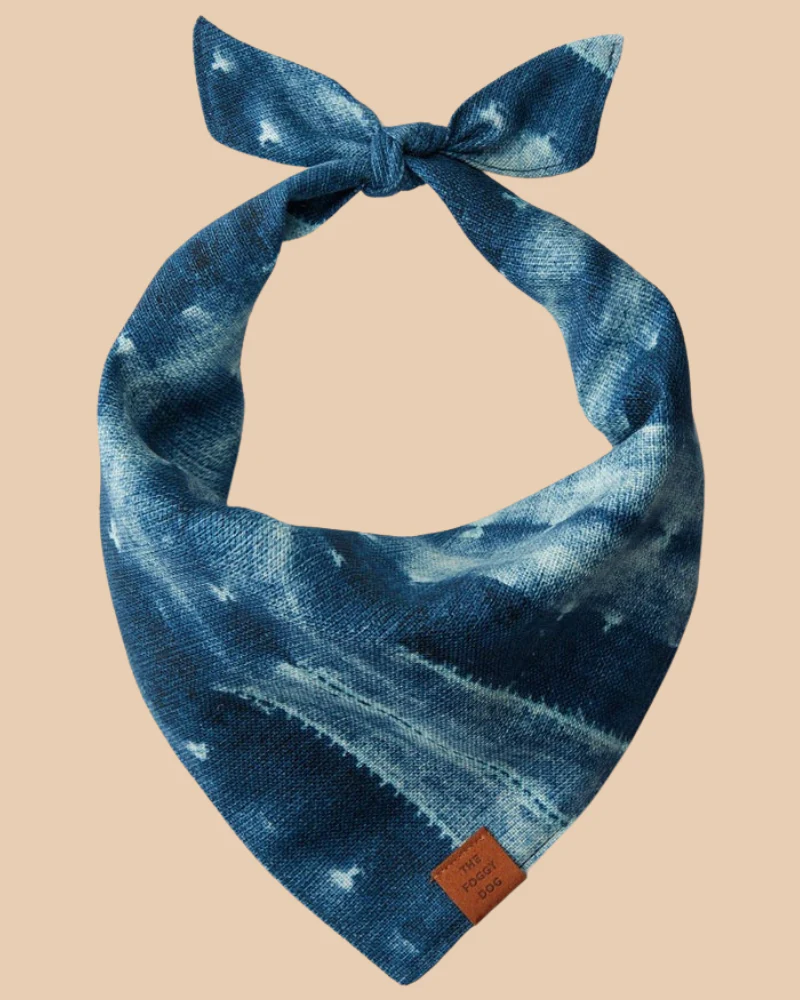 Indigo Mud Cloth Dog Bandana<br>(Made in the USA) - Image 4