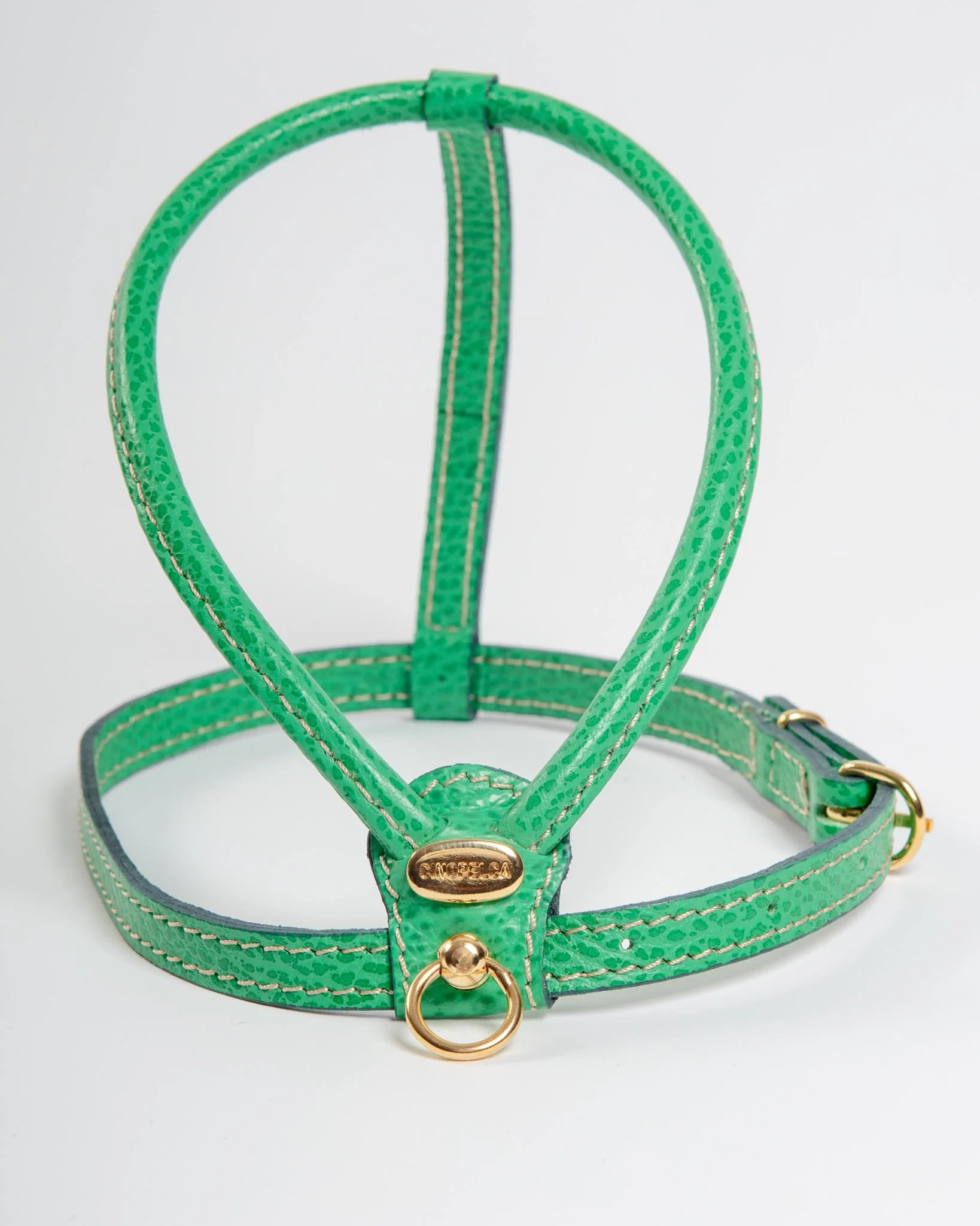 Italian Leather Dog Harness in Green (FINAL SALE) - Image 3