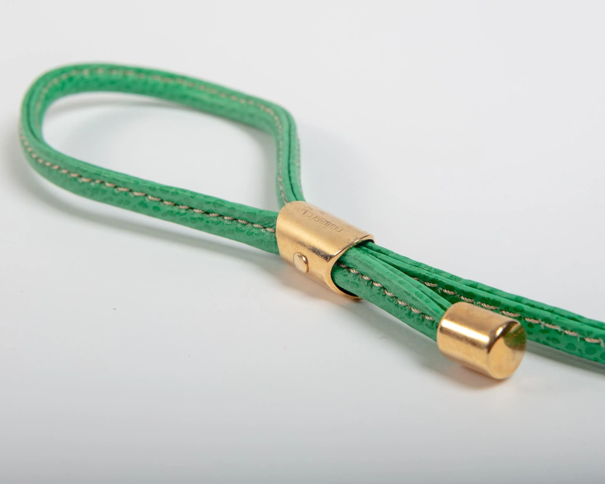 Italian Leather Dog Leash in Green - Image 3