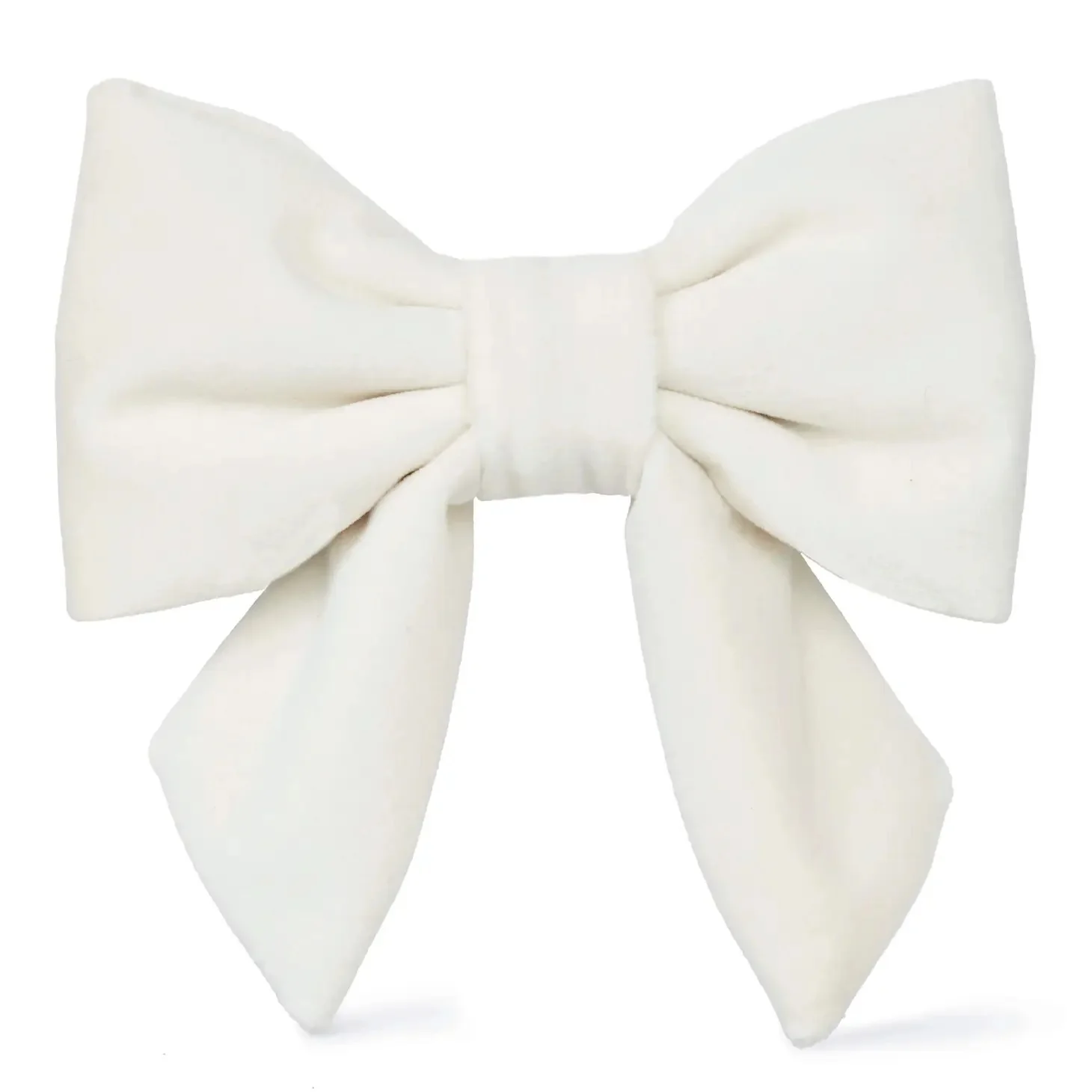 Ivory Velvet Lady Dog Bow (Made in the USA)