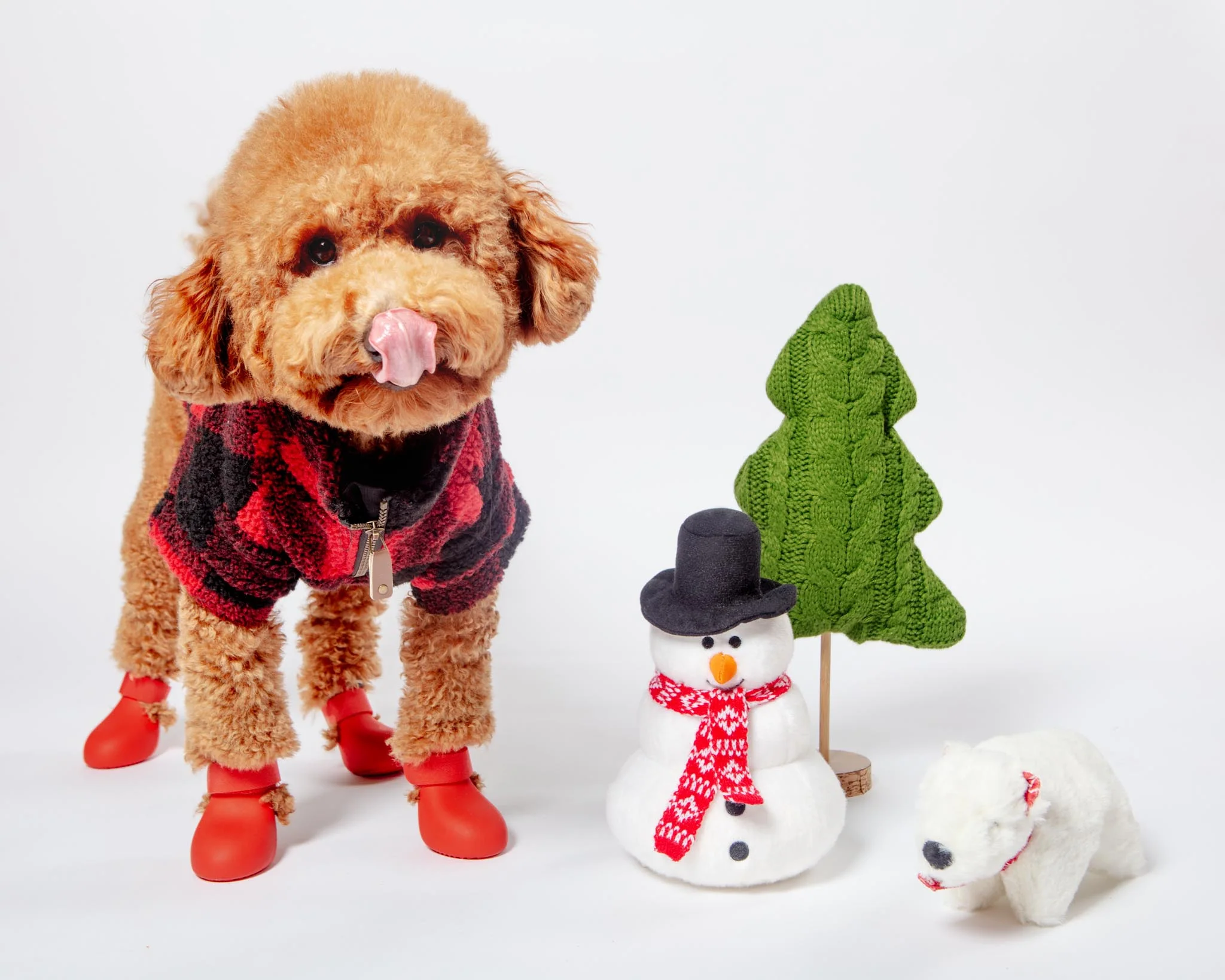 Snowy Polar Bear Squooshie Dog Toy - Image 2