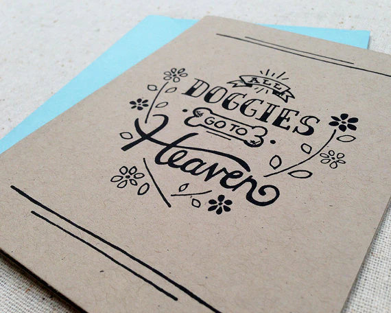 All Doggies Go to Heaven Sympathy Card - Image 2