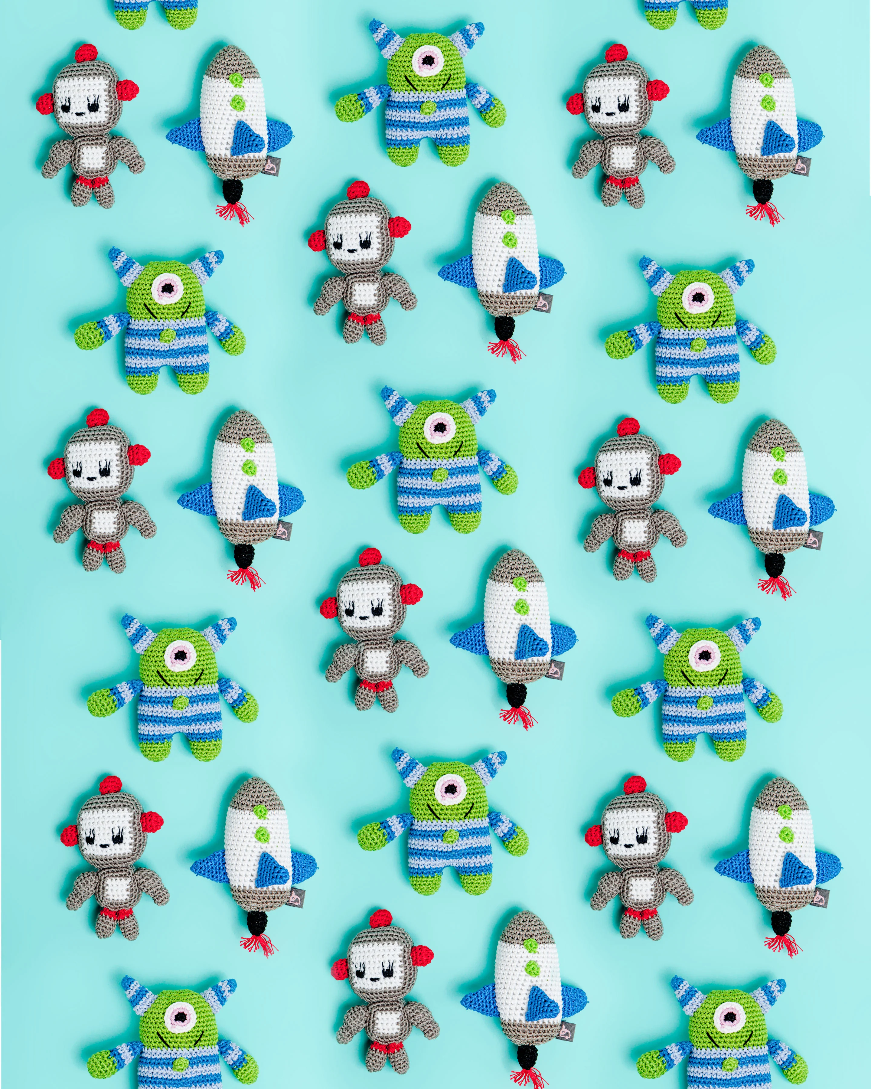 Baby Bot Organic Knit Dog Toy - Image 2