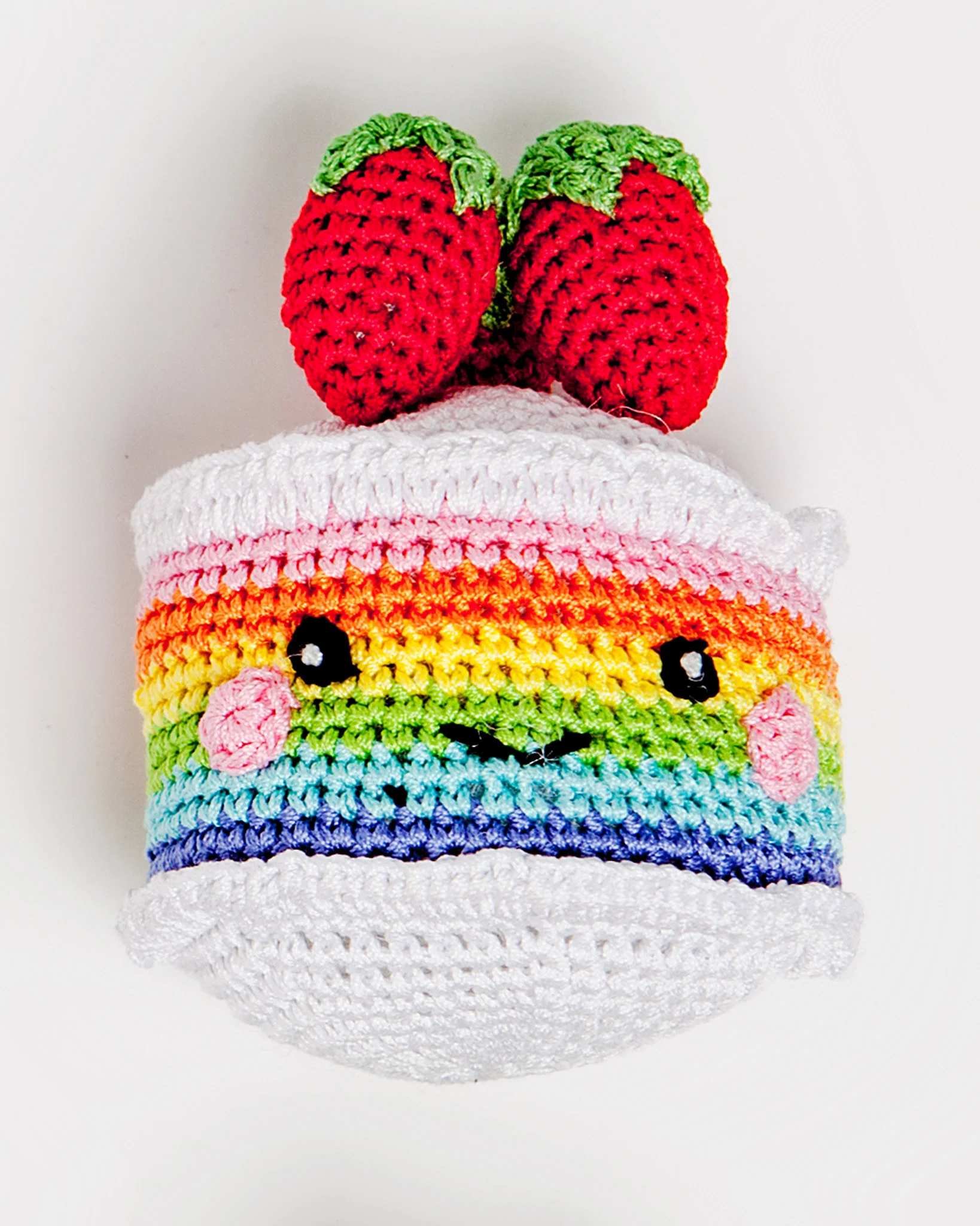 Rainbow Cake Organic Knit Dog Toy - Image 3