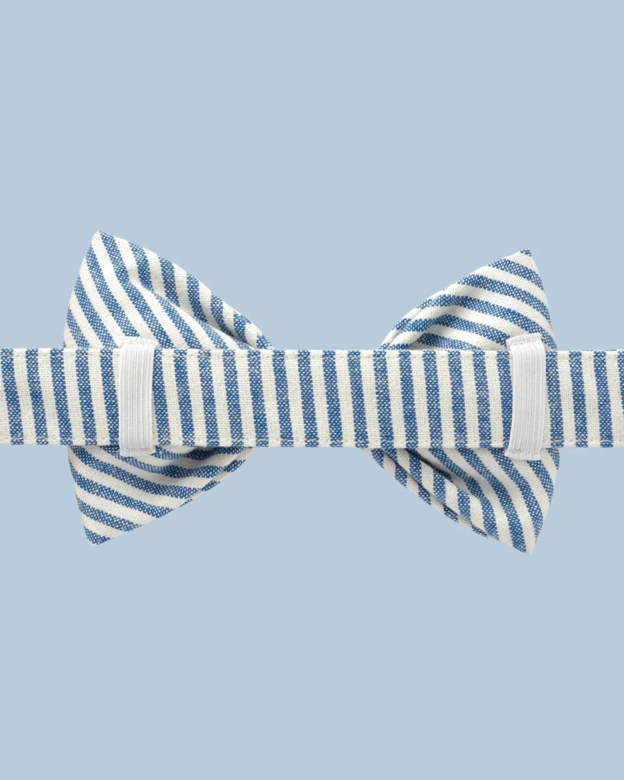 Lake Blue Stripe Spring Dog Bow Tie (Made in the USA) - Image 4