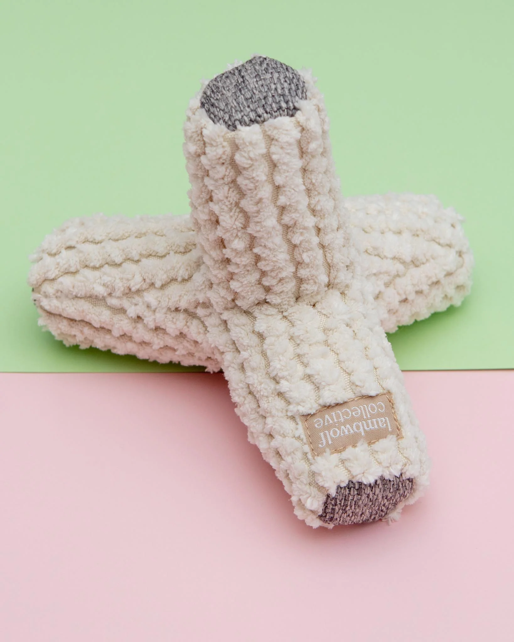 Breuer Crinkle & Squeak Dog Toy in Cream (FINAL SALE) - Image 2