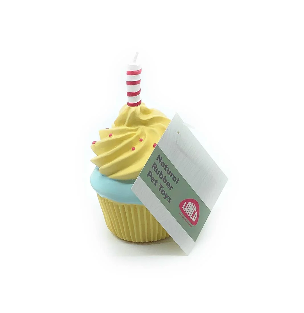 Birthday Cupcake Squeaker Dog Toy - Image 5