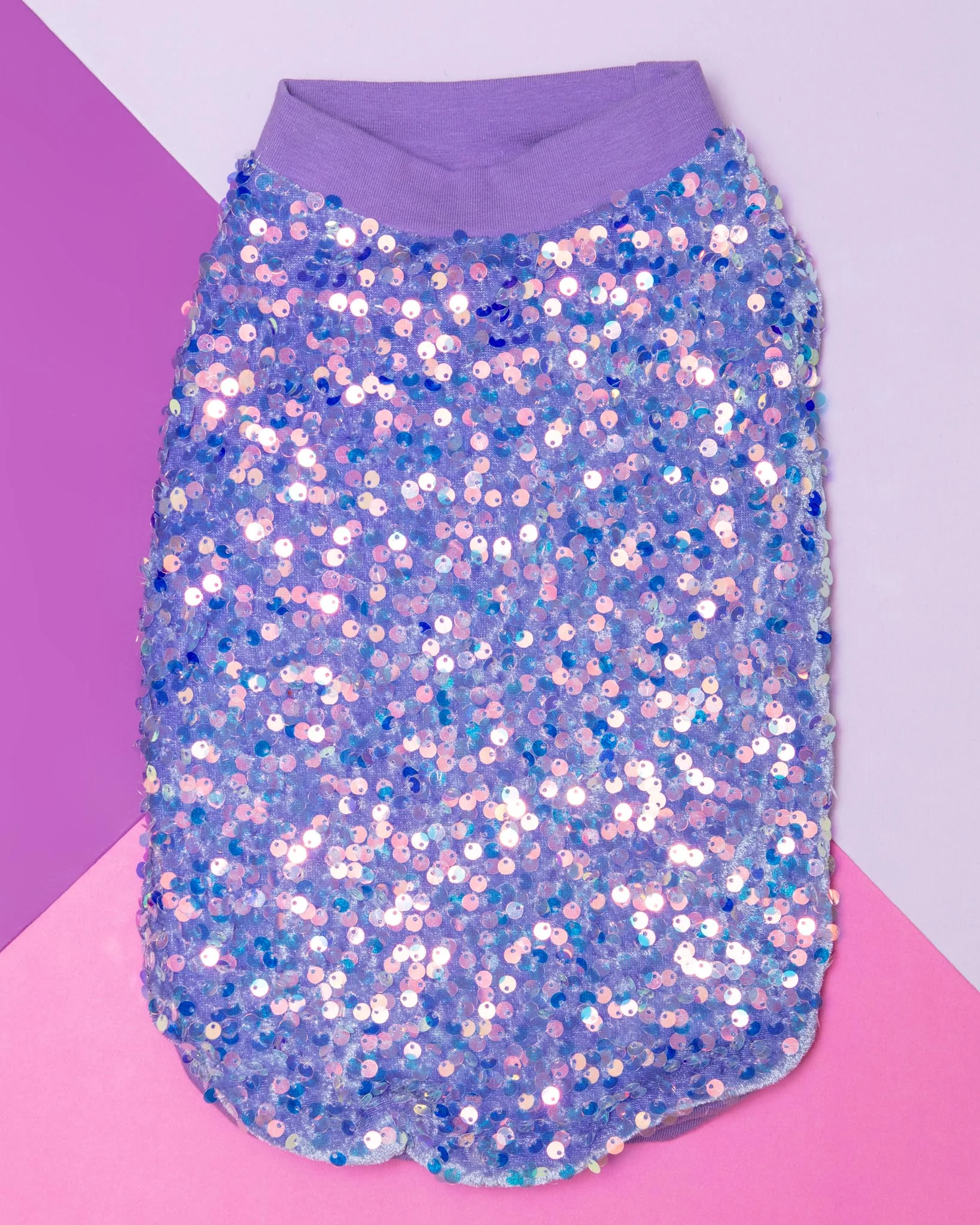 Lavender Sequin Dog Shirt (Made in the USA) (FINAL SALE) - Image 2