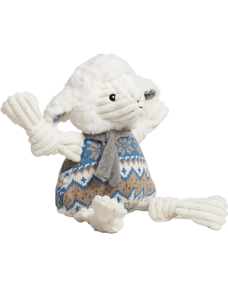Leo The Lamb Knottie Plush Dog Toy