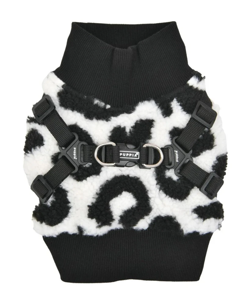 Leopard Fleece Dog Harness Vest