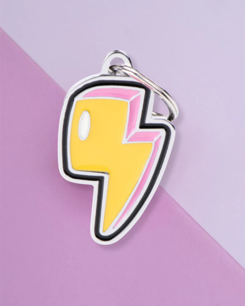Lightning Bolt Custom Pet ID Tag