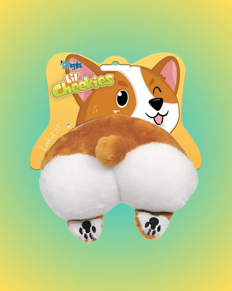 Lil' Cheekies Corgi Dog Squeaky Plush Toy