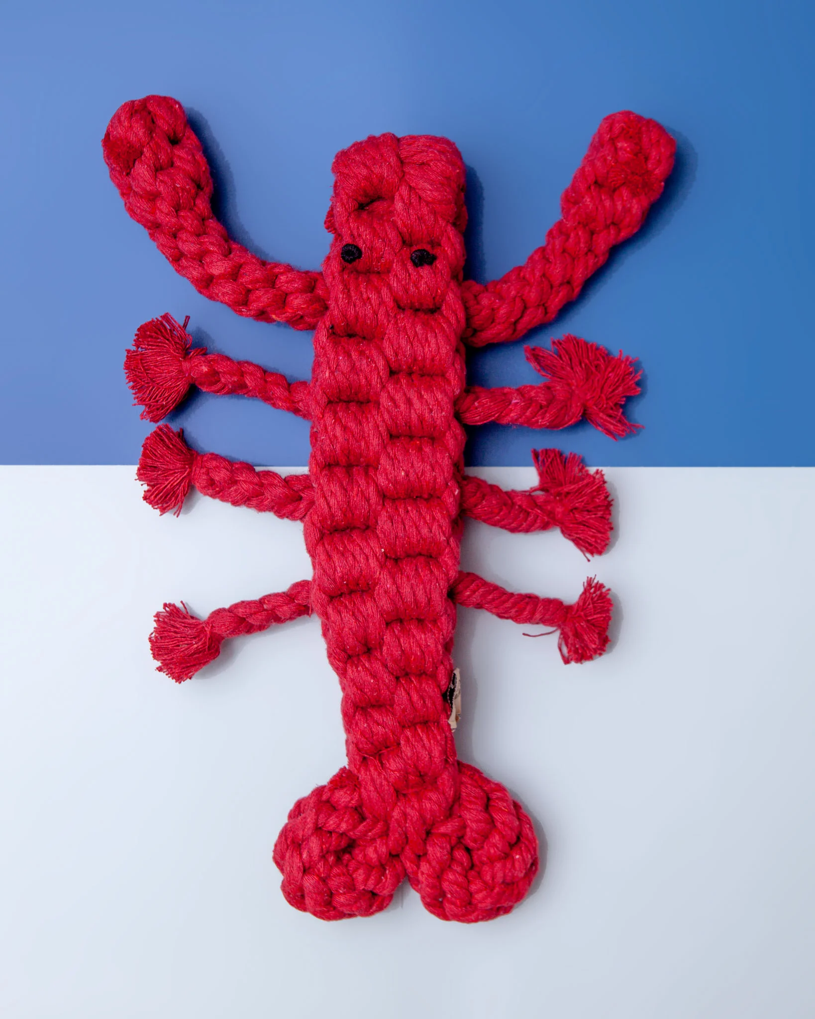 Lobster Sustainable Handmade Nautical Dog Rope Toy