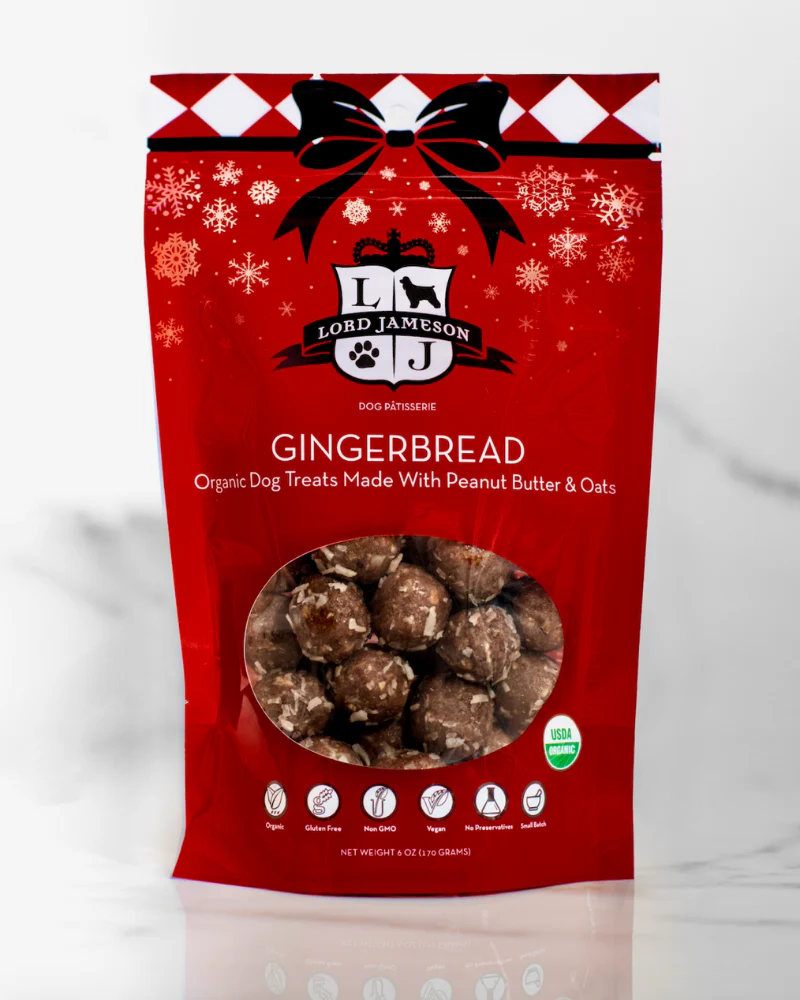 Gingerbread Organic Dog Treats (Made in the USA)