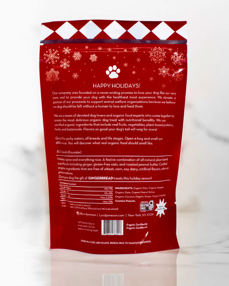 Gingerbread Organic Dog Treats (Made in the USA) - Image 3