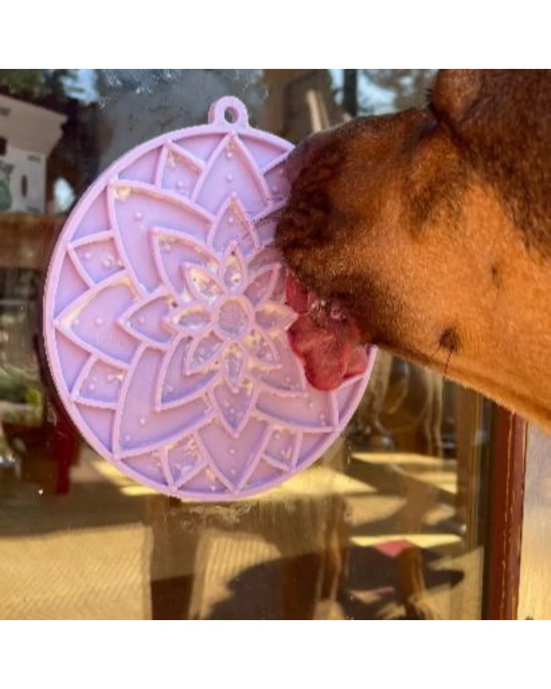 Lotus Enrichment Lick Mat in Blush or Sage (Made in the USA) - Image 5