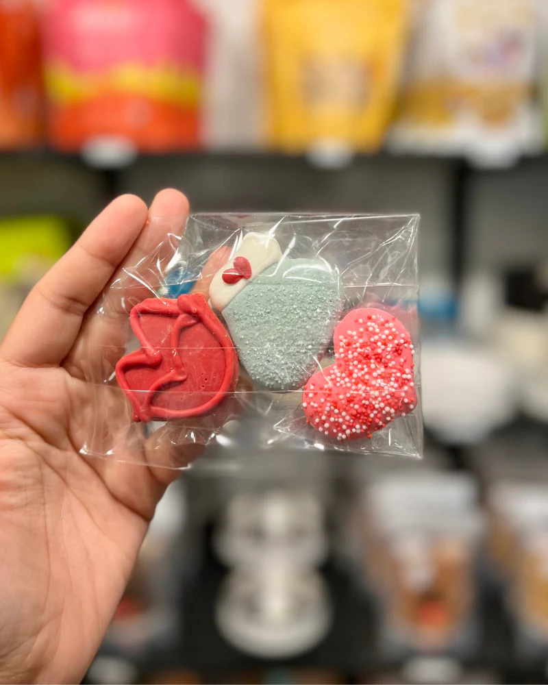 Hugs & Kisses PB & Honey Dog Treat Trio