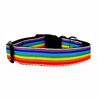 LOVE MY PUP | Rainbow Striped Nylon Collar