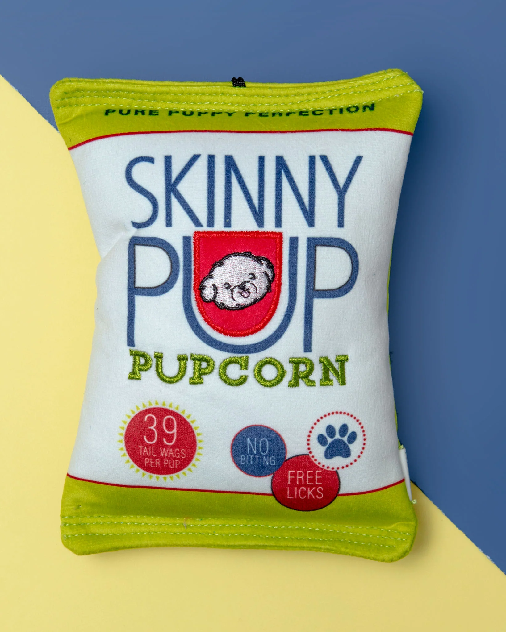 Skinny Pup Squeaky Plush Dog Toy