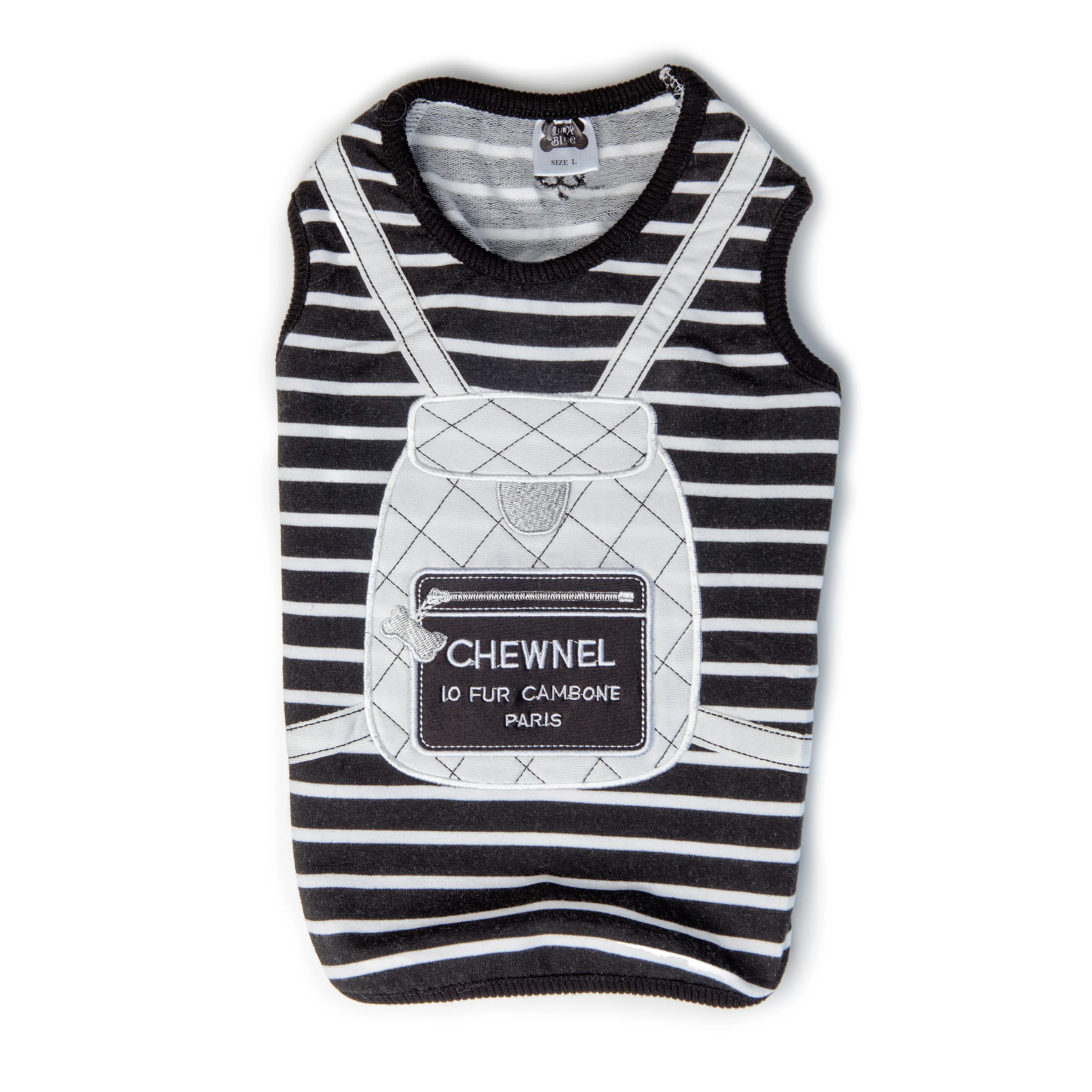 LUNA BLUE | Chewnel Backpack Tank in Black