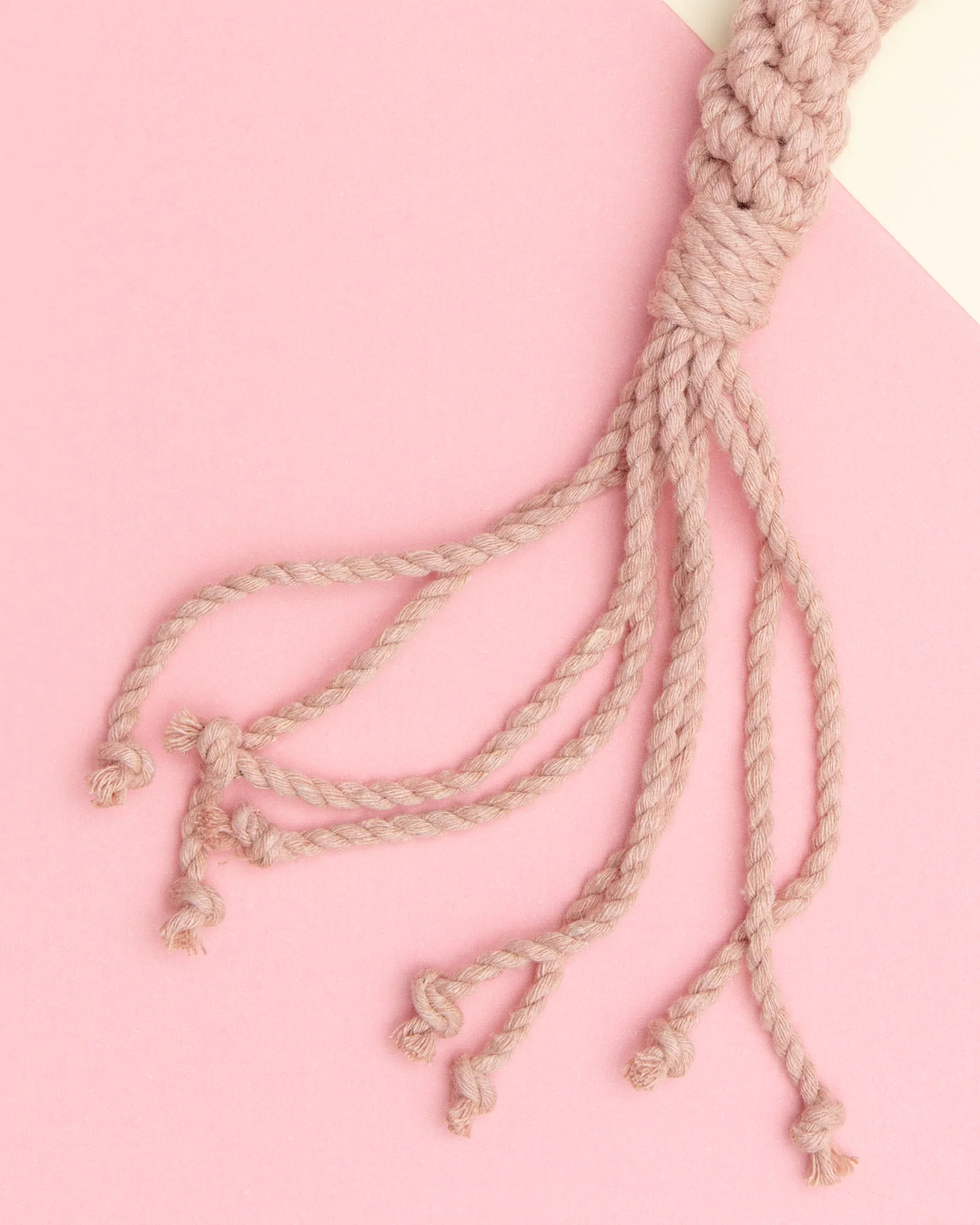 Macrame Rope Cotton Dog Tug Toy in Blush (Made in the USA) (FINAL SALE) - Image 2
