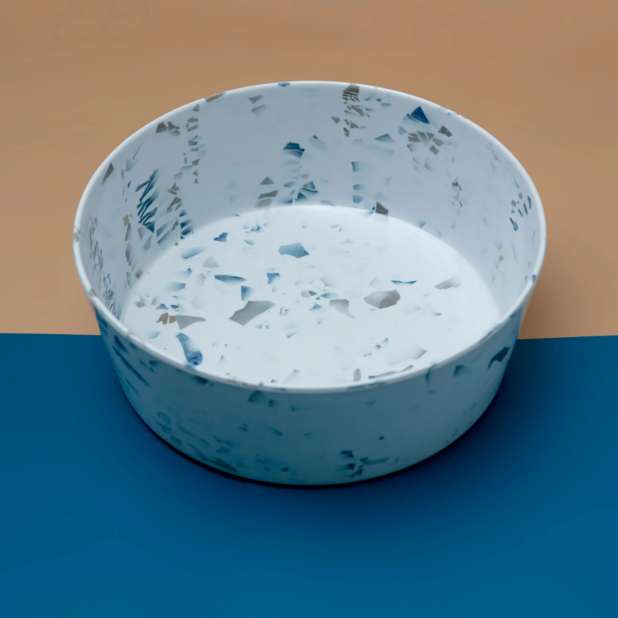 Melamine Dog Bowl in Blue Terrazzo (FINAL SALE) - Image 2