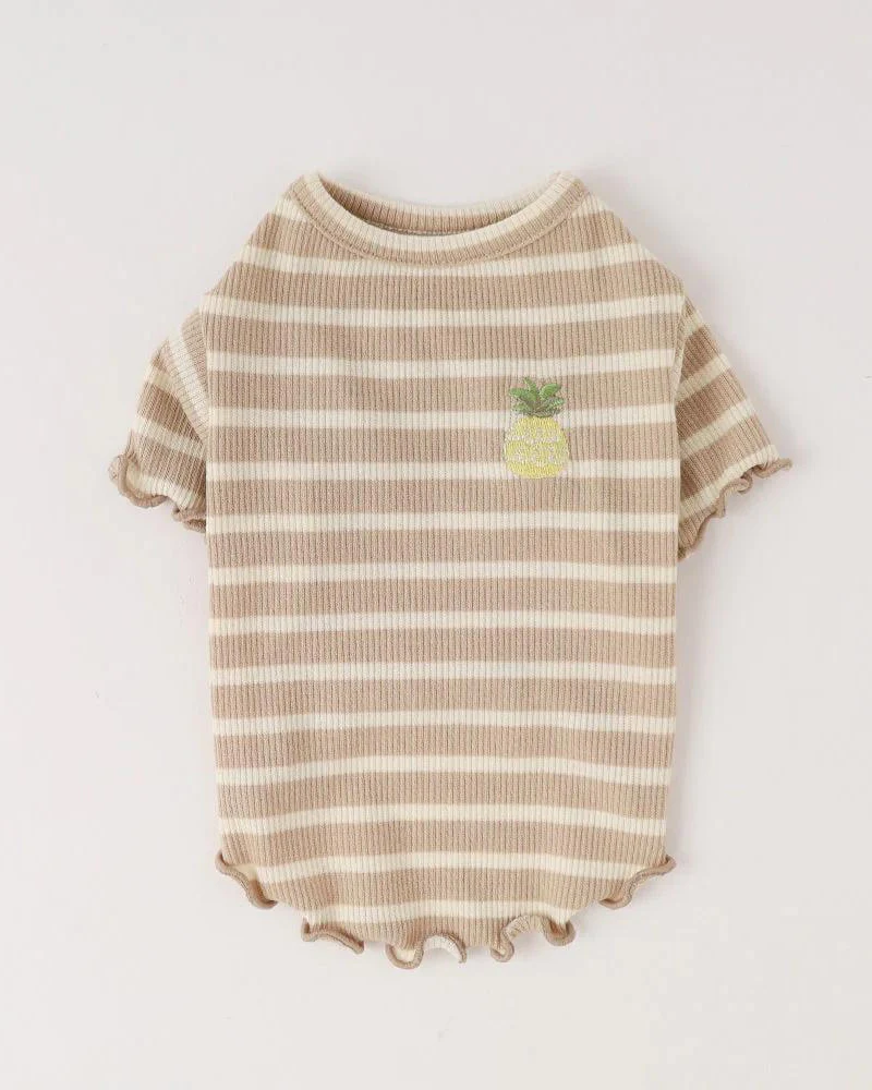 Ribbed Fruit Dog T-Shirts in Cherry or Pineapple (FINAL SALE)