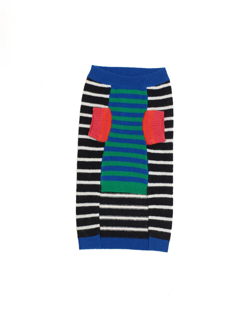 Merino Wool Mixed Up Stripes Dog Sweater (FINAL SALE) - Image 4