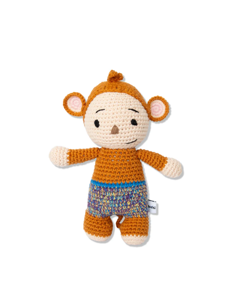 Mick the Monkey Squeaky Knit Dog Toy - Image 2