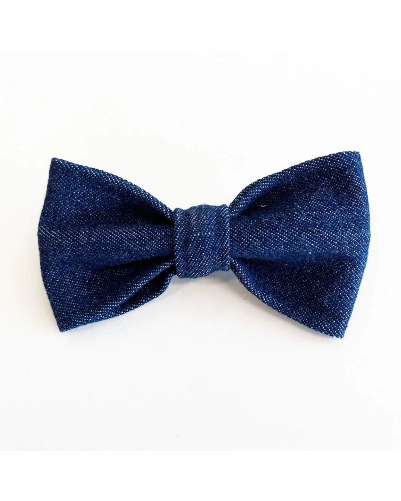 Railroad Denim Dog Bow Tie (Made in the USA) - Image 4