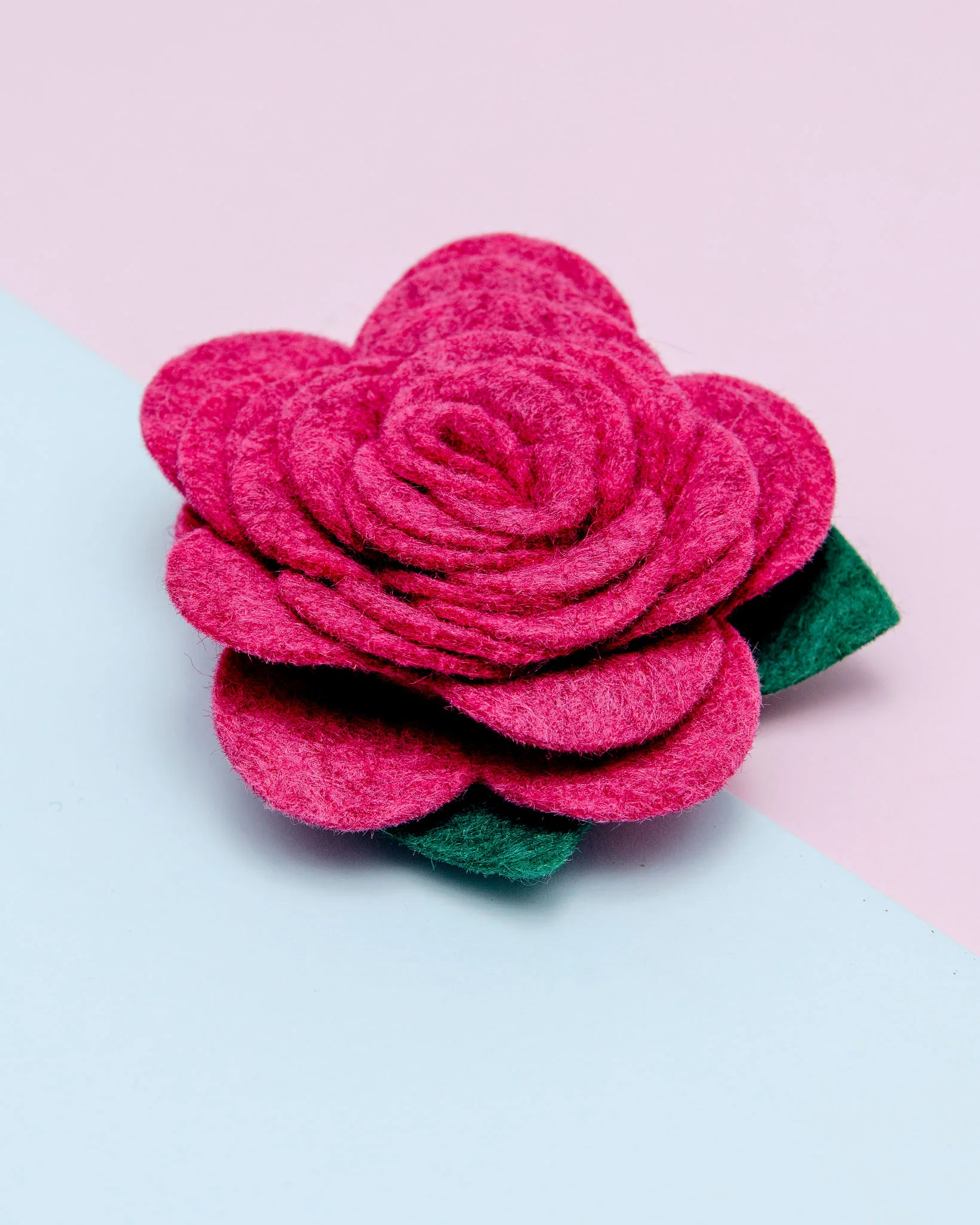 Ruby Pink Rose Dog Collar Flower (Made in the USA) - Image 3