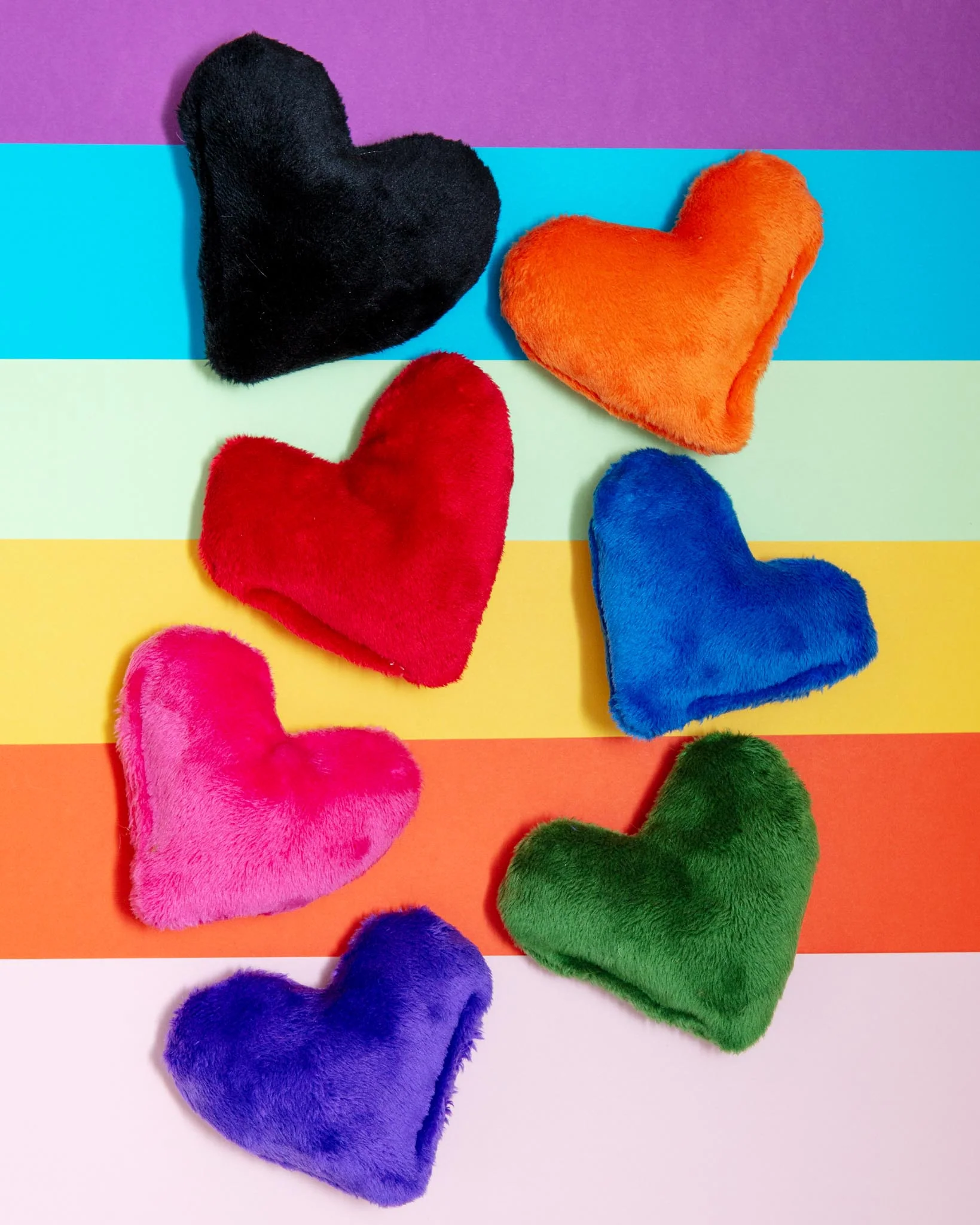 Mini Heart Squeaky Plush Dog Toy