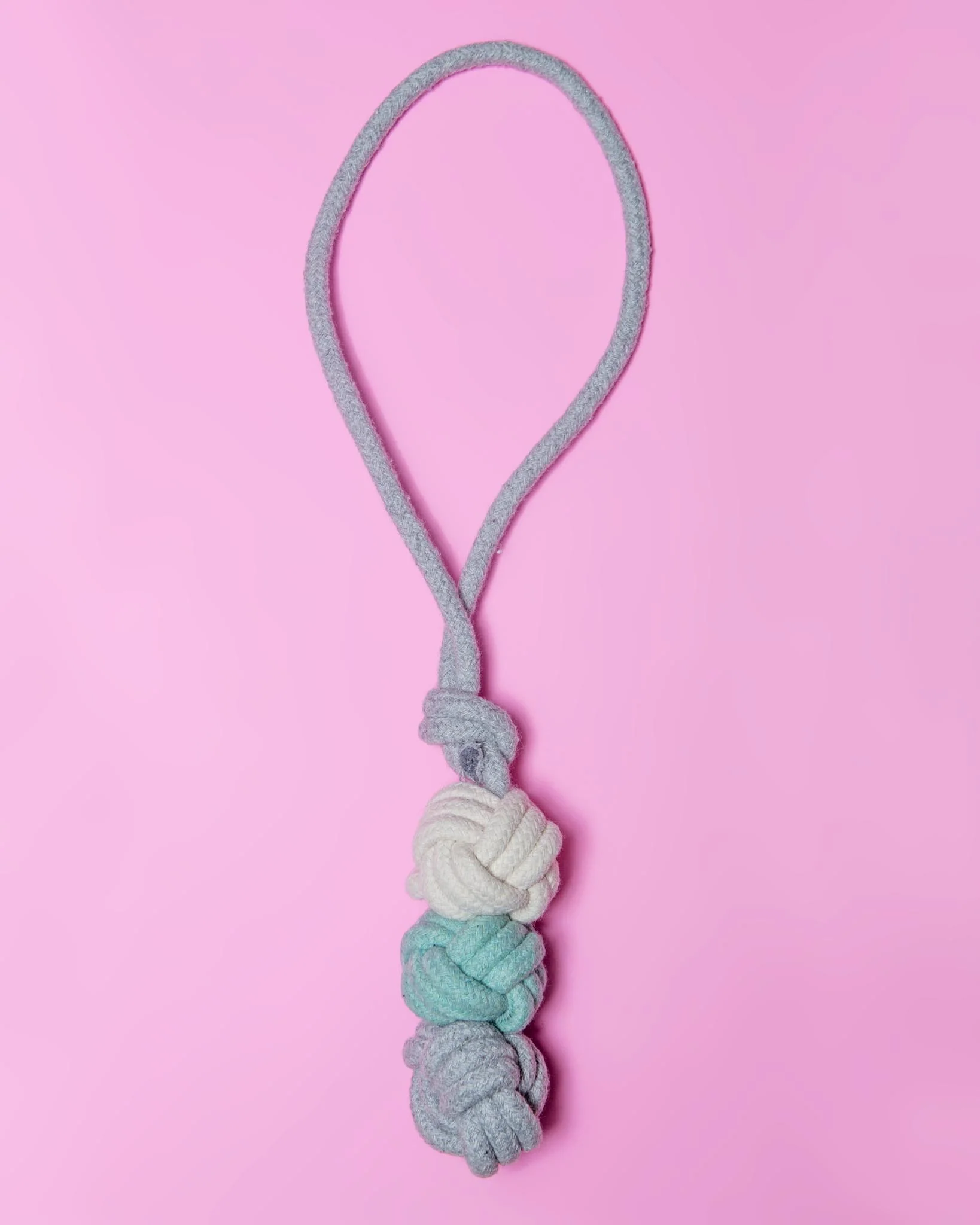Mint Ice Cream Dog Rope Ball Toy