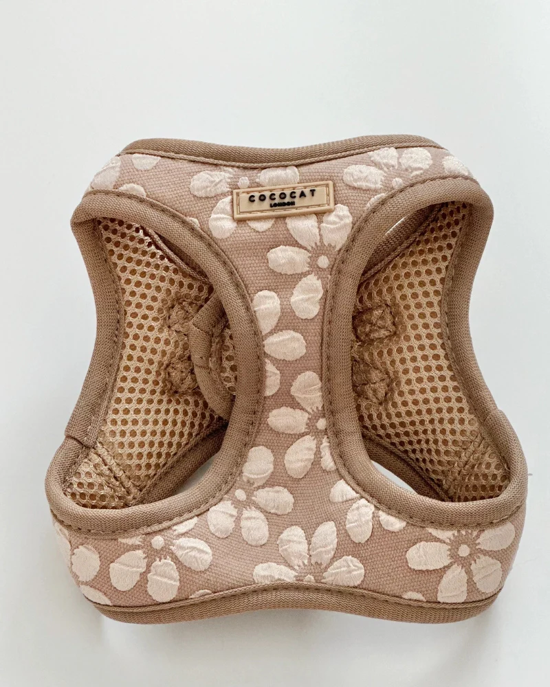 Mocha Flower Padded Cat Harness FINAL SALE - Image 2