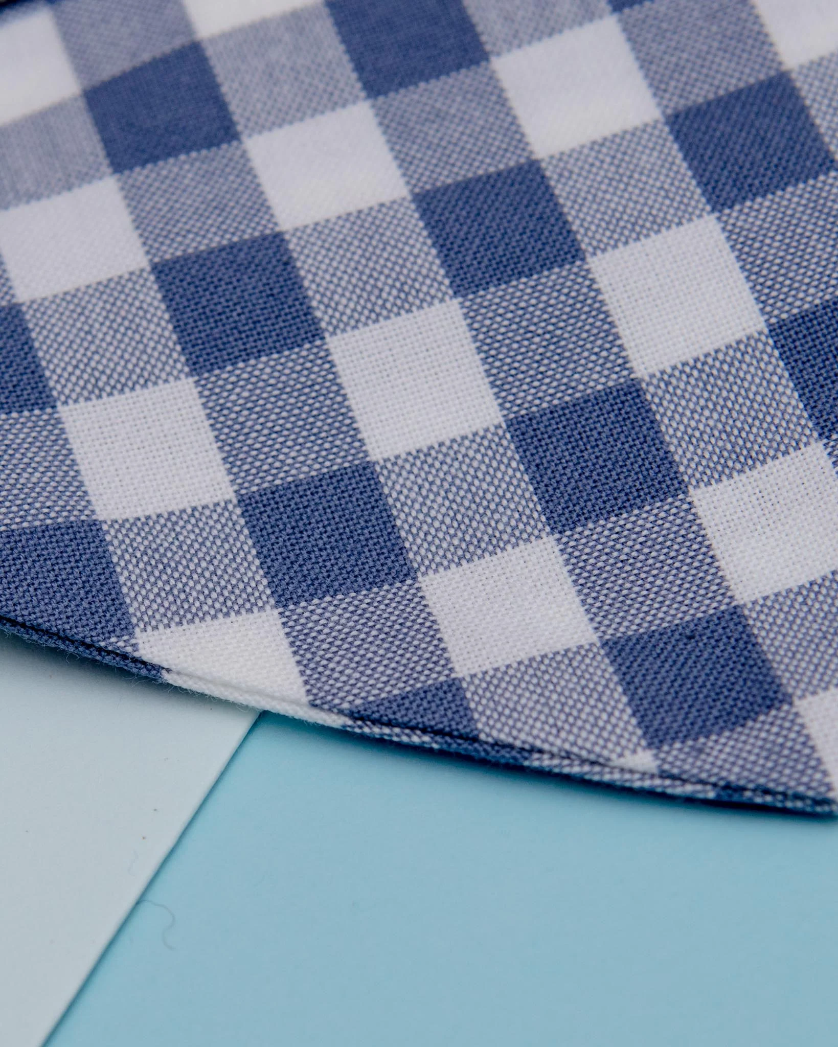 Spring Dog Bandana in Blueberry Gingham<br>(Made in the USA) (FINAL SALE) - Image 5