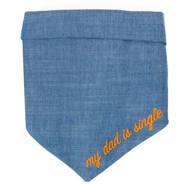 My Dad is Single Chambray Bandana (Made in the USA) (FINAL SALE) - Image 4