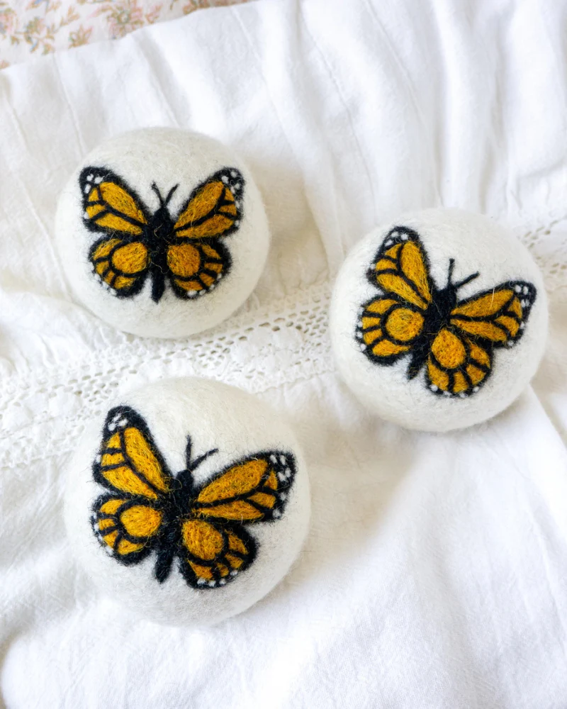 Monarch Butterfly Wool Dog Ball (FINAL SALE) - Image 2