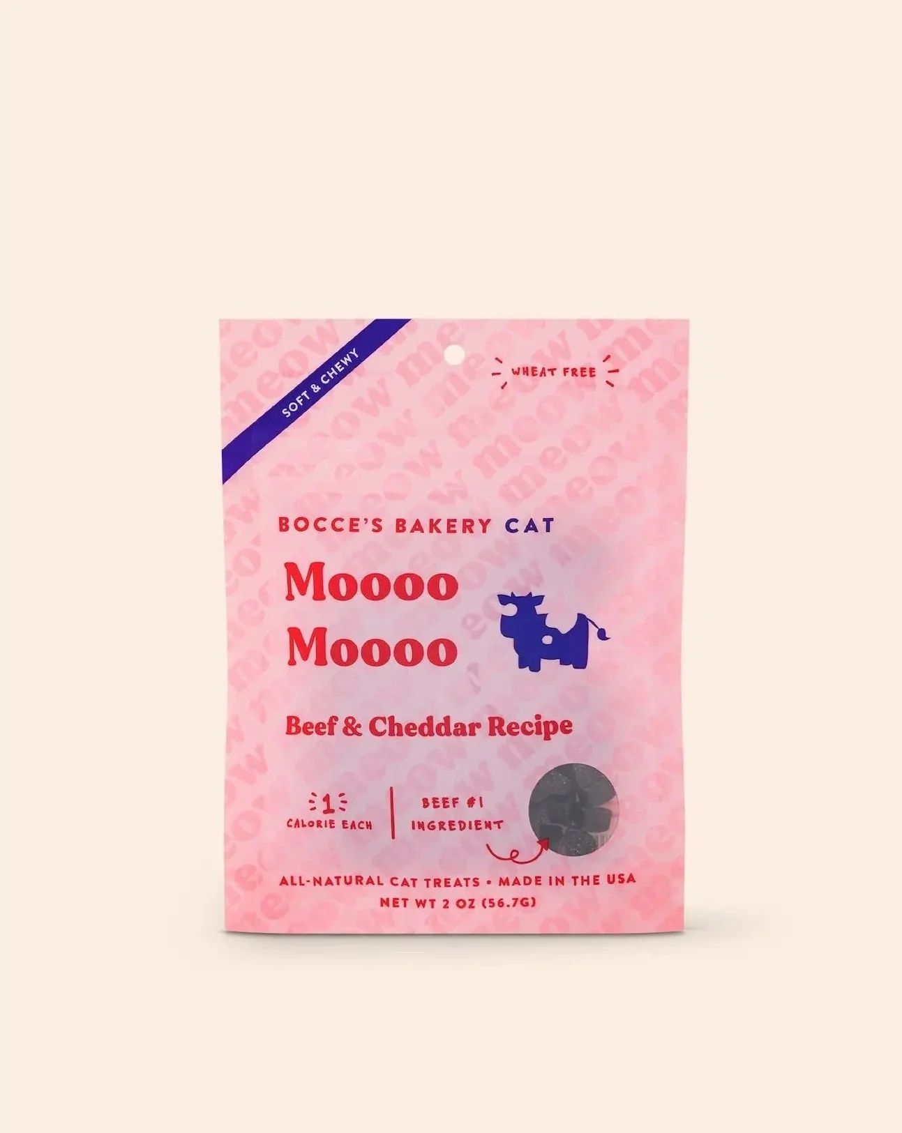 Moooo Moooo Beef & Cheddar Soft & Chewy Cat Treats (Made in the USA)