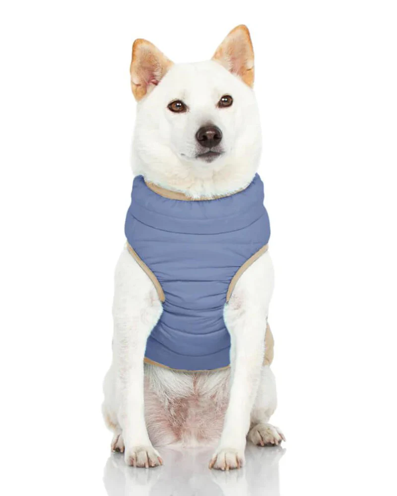 Mountaineer Waterproof Dog Harness Jacket in Tan & Moonstone Blue (FINAL SALE) - Image 15