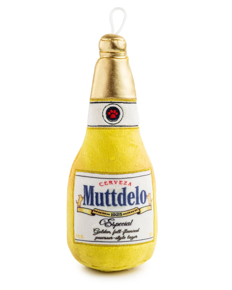 Muttdelo Beer Squeaky Plush Dog Toy