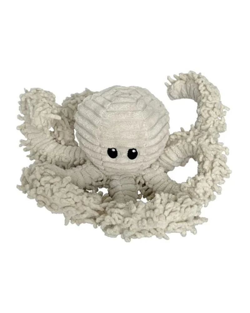 Natural Octopus Squeaky Plush Dog Toy - Image 2