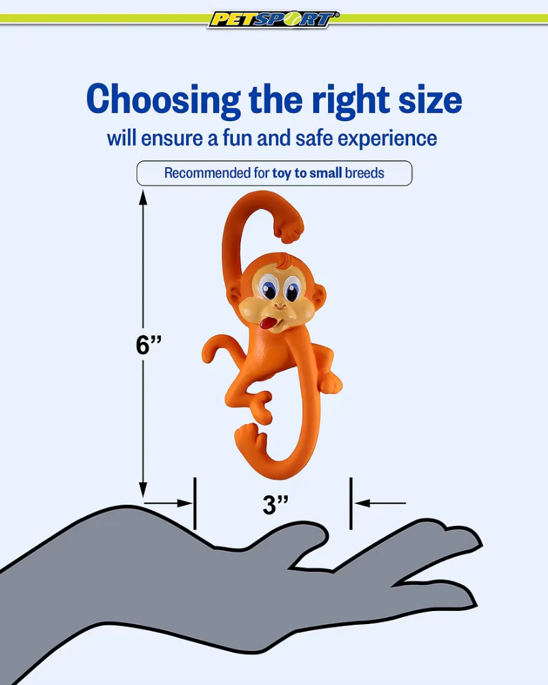 Naturflex Latex Monkey Squeaky Dog Toy - Image 5