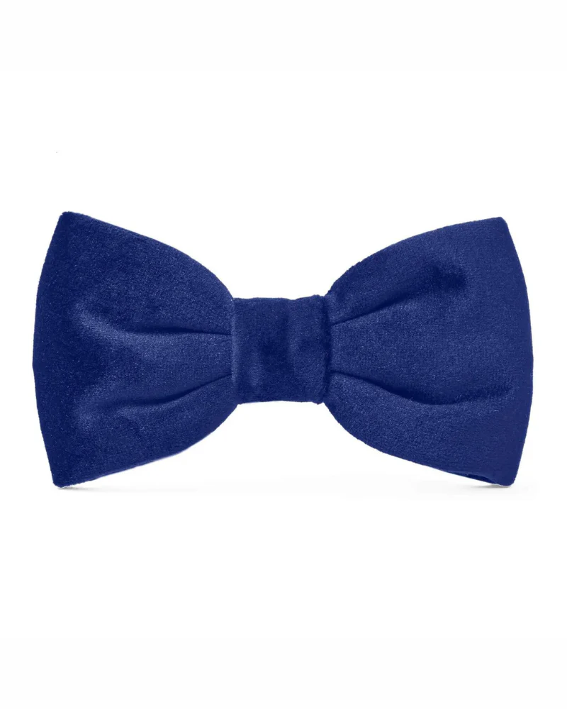 Navy Velvet Dog Bow-Tie (Made in the USA) (FINAL SALE) - Image 4