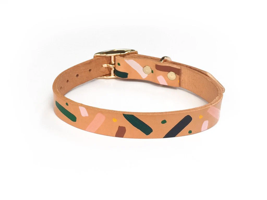 NICE DIGS | Master Confetti Leather Dog Collar - Image 2