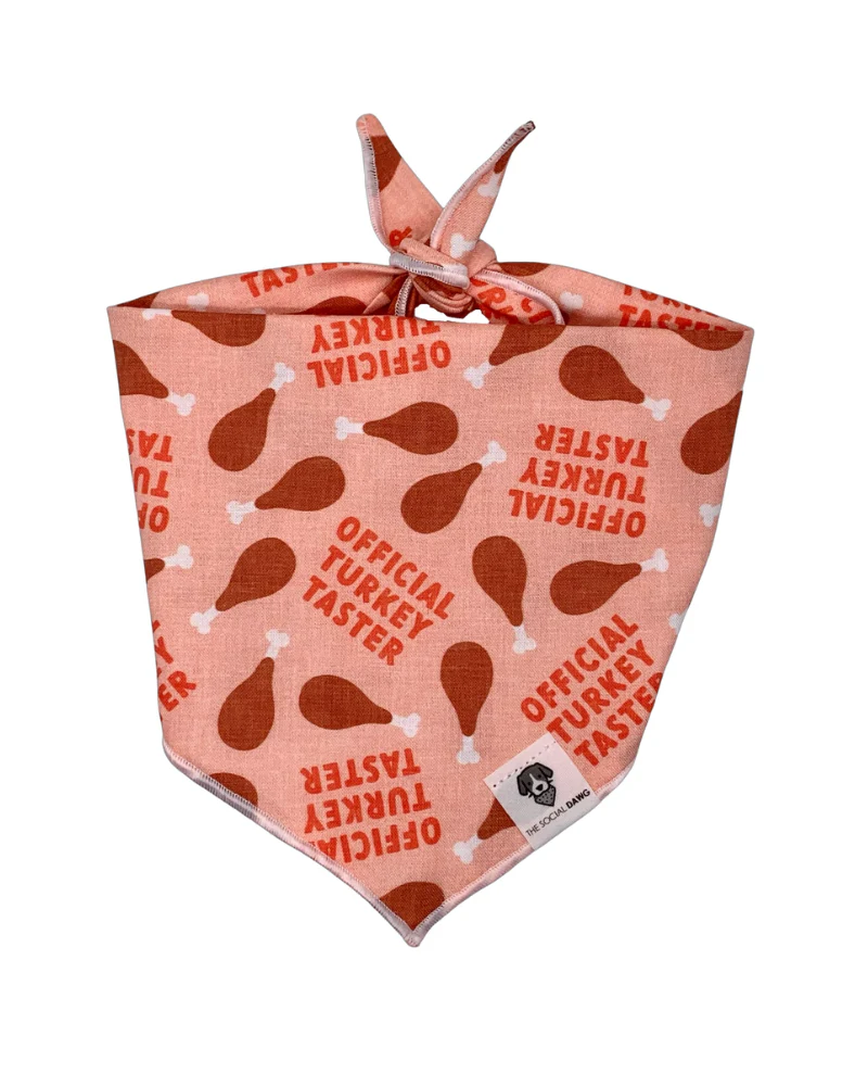 Official Turkey Taster Dog Bandana (Made in the USA) - Image 3