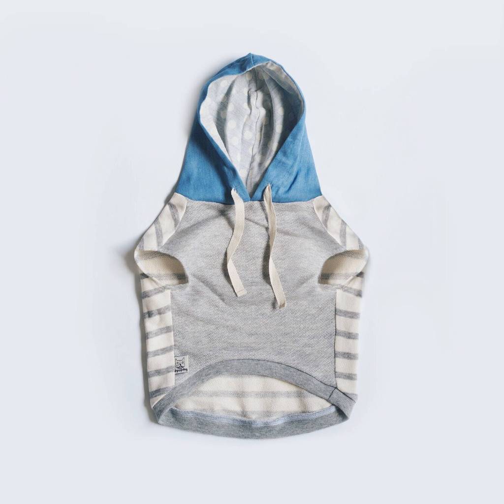 OH POP DOG | Grey Stripe Hoodie - Image 2