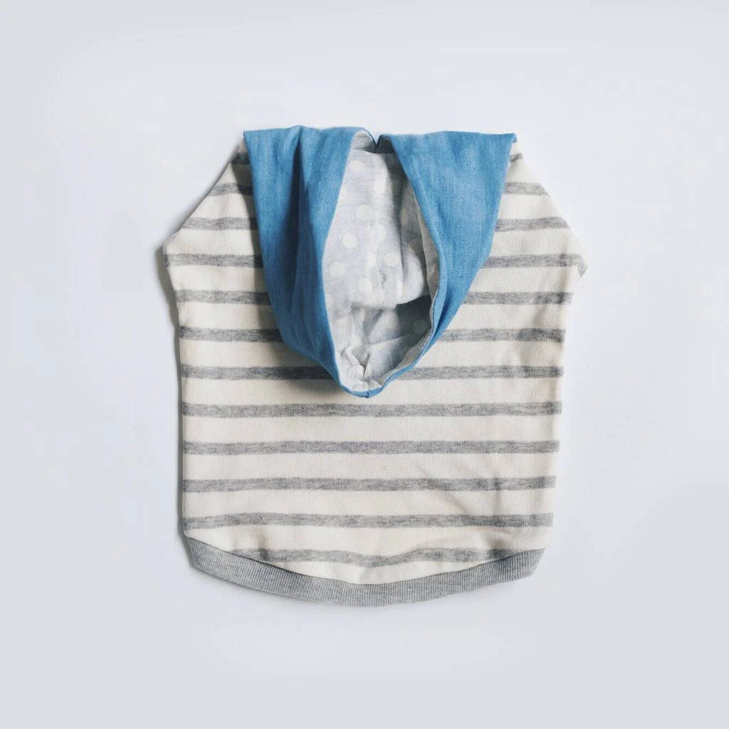 OH POP DOG | Grey Stripe Hoodie - Image 3